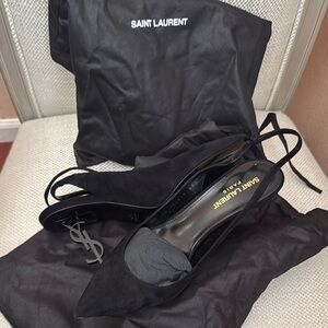 Saint Laurent Classic Black Slingback Pumps